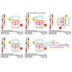 Baby's First Summer Lettering Applique Design Pattern-2