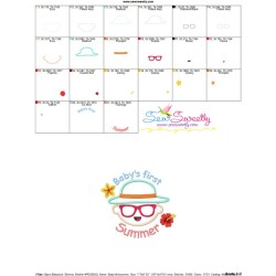 Baby's First Summer Lettering Applique Design Pattern-3