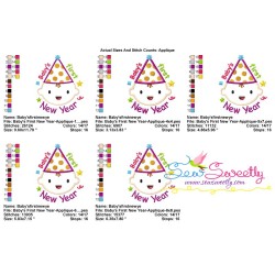 Baby's First New Year Lettering Applique Design Pattern-2