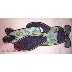 Classic Fighter Plane-1 Applique Design Pattern-1