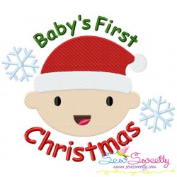 Baby's First Holiday Lettering Embroidery Design Bundle-3