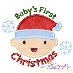 Baby's First Holiday Lettering Applique Design Bundle-3