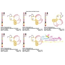 Pink Butterfly Applique Design Pattern-2