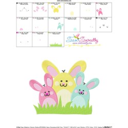 Bunny Bunch Machine Embroidery Design Pattern-3