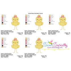 Easter Girl Chick Embroidery Design Pattern-2