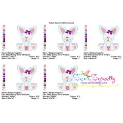 Baby Bunny Girl-2 Embroidery Design Pattern-2