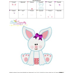 Baby Bunny Girl-2 Embroidery Design Pattern-3