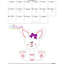 Baby Bunny Girl-2 Applique Design Pattern-3