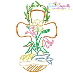Satin Stitch Cross-10 Embroidery Design Pattern-1