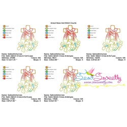 Satin Stitch Cross-8 Embroidery Design Pattern-2