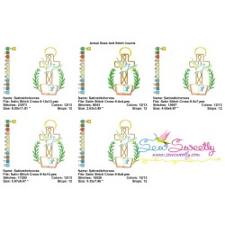 Satin Stitch Cross-9 Embroidery Design Pattern-2