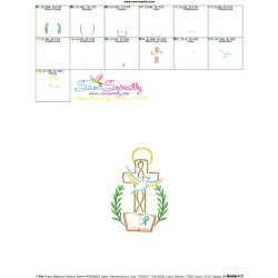 Satin Stitch Cross-9 Embroidery Design Pattern-3