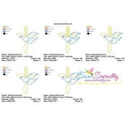 Satin Stitch Cross-7 Embroidery Design Pattern-2