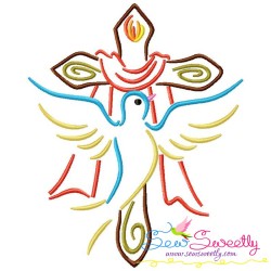 Satin Stitch Cross-5 Embroidery Design Pattern-1