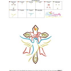 Satin Stitch Cross-5 Embroidery Design Pattern-3