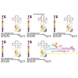 Satin Stitch Cross-6 Embroidery Design Pattern-2