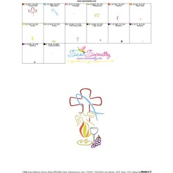 Satin Stitch Cross-6 Embroidery Design Pattern-3