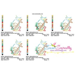 Satin Stitch Cross-4 Embroidery Design Pattern-2