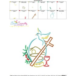 Satin Stitch Cross-4 Embroidery Design Pattern-3