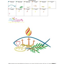 Satin Stitch Cross-2 Embroidery Design Pattern-3