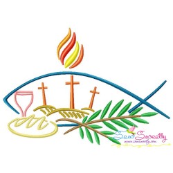 Satin Stitch Crosses Embroidery Design Bundle-10