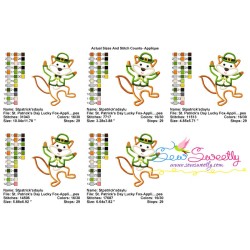 St. Patrick's Day Lucky Fox Applique Design Pattern-2