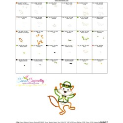 St. Patrick's Day Lucky Fox Applique Design Pattern-3