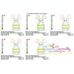 Easter Bunny With Egg-4 Applique Design Pattern-2