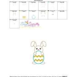 Easter Bunny With Egg-4 Applique Design Pattern-3