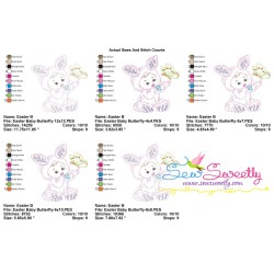 Colorwork Easter Baby Butterfly Embroidery Design Pattern-2