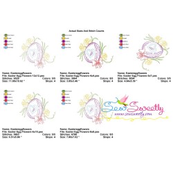 Colorwork Easter Egg Flowers Embroidery Design Pattern-2