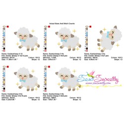 Baby Easter Sheep-3 Embroidery Design Pattern-2
