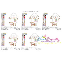 Baby Easter Sheep-4 Applique Design Pattern-2