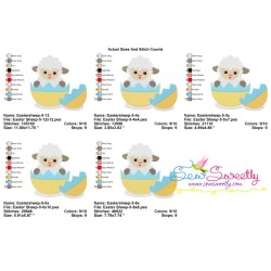Baby Easter Sheep-5 Embroidery Design Pattern-2