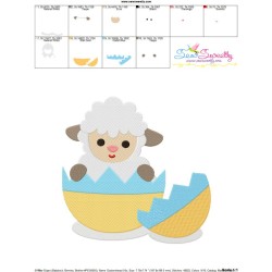 Baby Easter Sheep-5 Embroidery Design Pattern-3