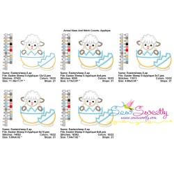 Baby Easter Sheep-5 Applique Design Pattern-2