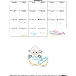 Baby Easter Sheep-5 Applique Design Pattern-3
