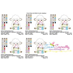 Baby Easter Sheep-6 Applique Design Pattern-2