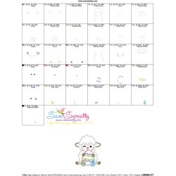 Baby Easter Sheep-6 Applique Design Pattern-3