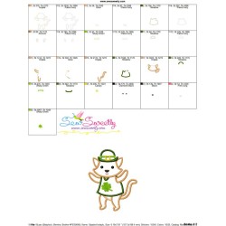 St. Patrick's Day Lucky Cat Applique Design Pattern-3