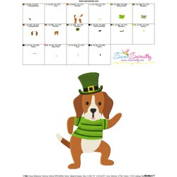 St. Patrick's Day Lucky Dog Embroidery Design Pattern-3