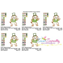 St. Patrick's Day Lucky Dog Applique Design Pattern-2
