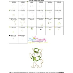 St. Patrick's Day Lucky Rabbit Applique Design Pattern-3