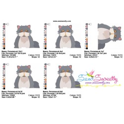 Persian Cat Embroidery Design Pattern-2