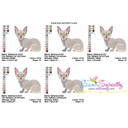 Sphynx Cat Embroidery Design Pattern-2