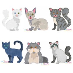 Cat Breeds Embroidery/Applique Design Bundle-1
