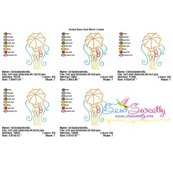 Girl and Umbrella-6 Embroidery Design Pattern-2