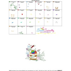 Easter Eggs Hidden In The Garden-8 Embroidery Design Pattern-3