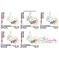 Easter Eggs Hidden In The Garden-7 Embroidery Design Pattern-2