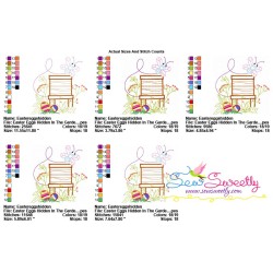 Easter Eggs Hidden In The Garden-5 Embroidery Design Pattern-2